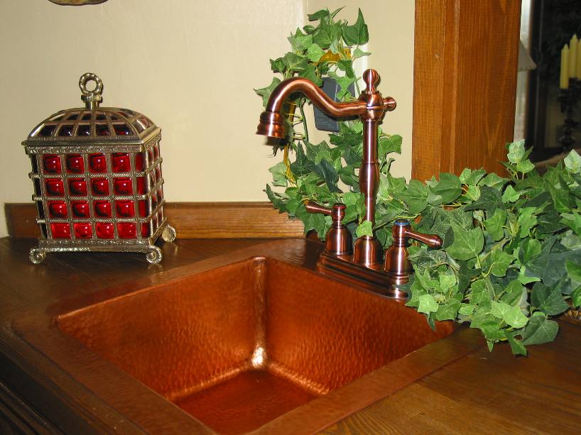 K&R Custom Copper Bar Sink - click for larger view