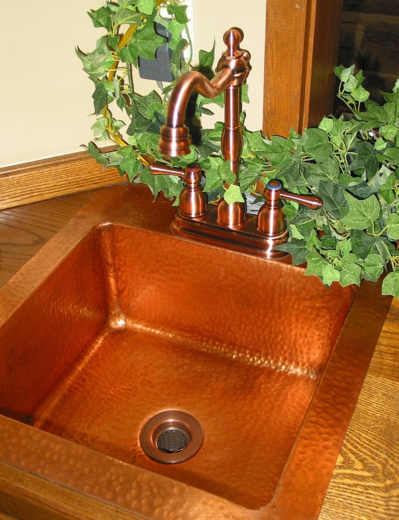 K&R Custom Copper Bar Sink - click for larger view