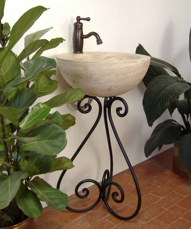 Ornamental Iron Vessel Sink Stand - Pancho