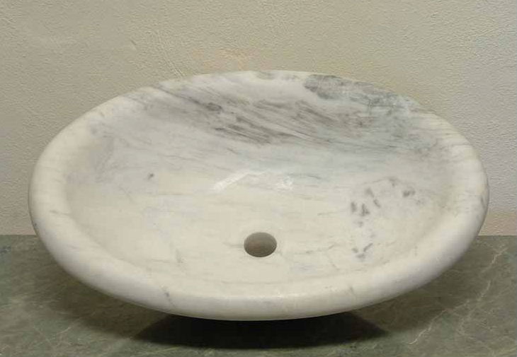 Oval Marble Sink | Oval Stone Vanity Sink - Paloma