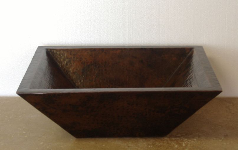 Rectangular Copper Sink | Copper Bathroom Vanity Sink - Sabah
