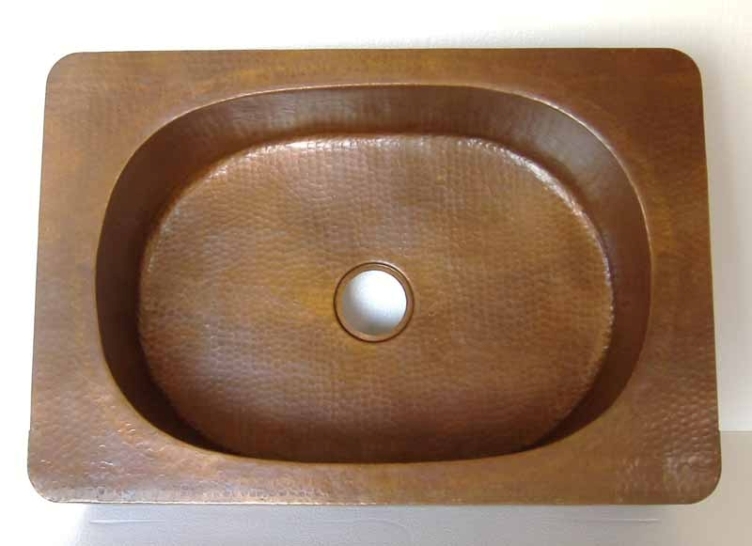 Oval Copper Kitchen Sink | Undermount Oval Copper Kitchen Sink | Drop-In Oval Copper Kitchen Sink - Sabina