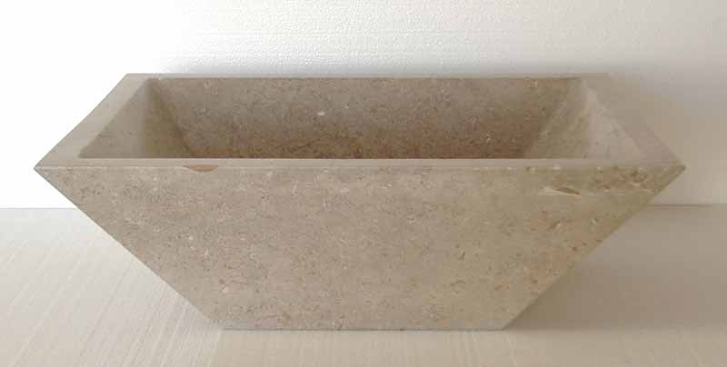 Travertine Vessel Sink | Stone Vessel Sink | Stone Vanity Sink - Amarna