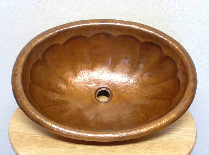 Small Copper Bathroom Sink | Oval Copper Vanity Sink - Clasico