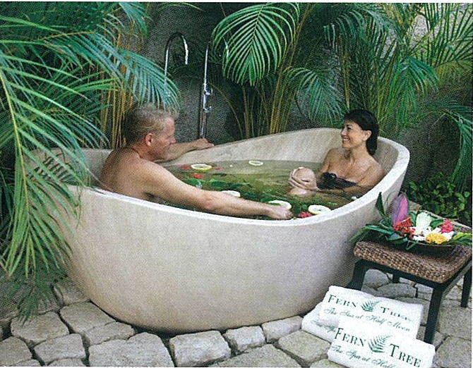 Custom Stone Bathtub | Deep Stone Soaking Tub | Travertine Bath Tub - Grazia