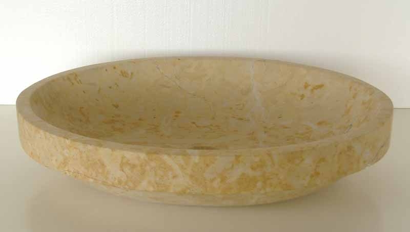 Oval Stone Vessel Sink | Oval Stone Vanity Sink | Oval Bathroom Sink - Simona